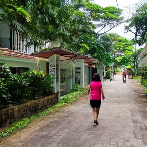 Image similar to walking through an old housing estate in singapore