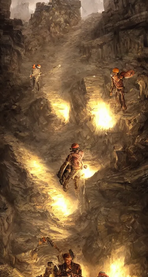 Image similar to Breaker boys working in a mine, epic fantasy art style HD