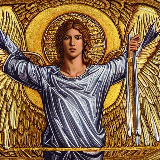 Image similar to archangel michael, intricate, photorealistic