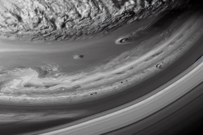 Image similar to a national geographic photo of the storm on Saturn's surface at night, Trending on artstation.