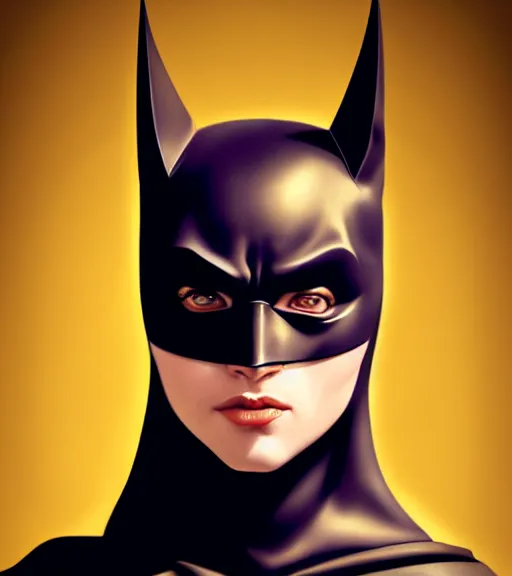 Prompt: portrait of a batgirl with heightened detail, poised, intense emotion, detailed facial expression, detailed surroundings, intricate, elegant, highly detailed, centered, digital painting, artstation, concept art, smooth, sharp focus, illustration, by ( leonardo da vinci ), wlop