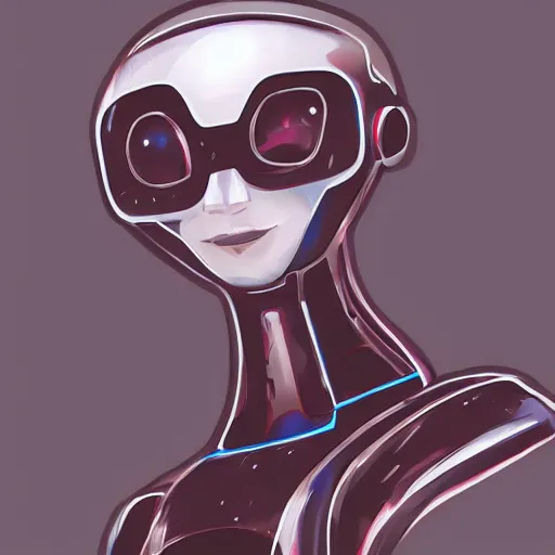 Prompt: attractive looking robot, smooth artstyle