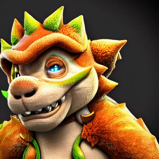 Prompt: stunning award winning hyperrealistic hdr 8 k highly detailed portrait photo of bowser as a real human