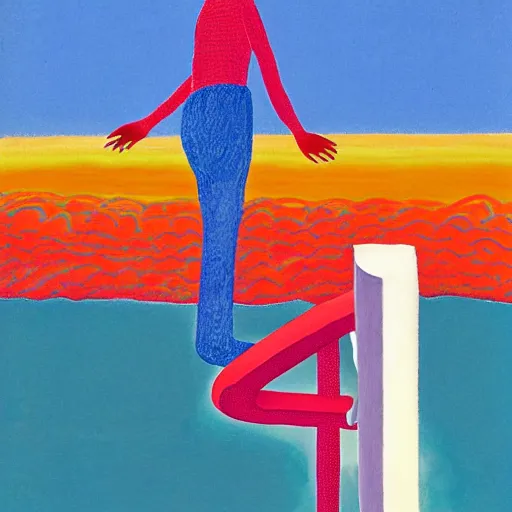 Image similar to Solitude by the seaside by David Hockney, 1975, exhibition catalog
