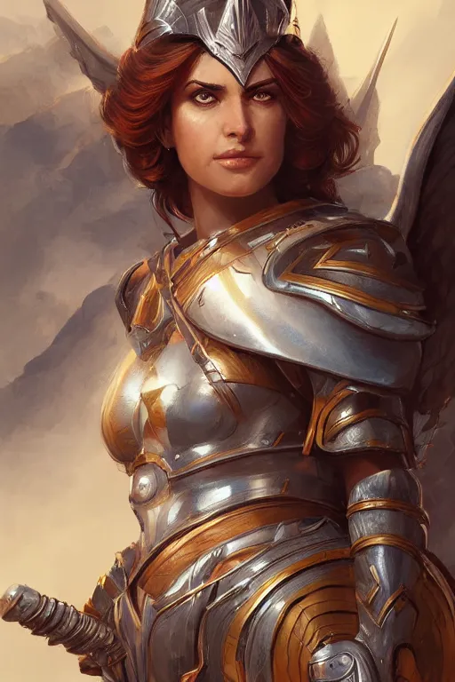 Image similar to amazon valkyrie athena, d & d, fantasy, portrait, highly detailed, headshot, digital painting, trending on artstation, concept art, sharp focus, illustration, art by artgerm and greg rutkowski and magali villeneuve