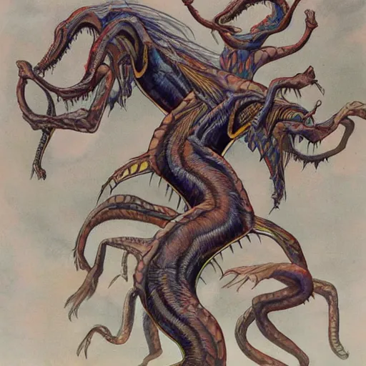 Prompt: a hydra with its heads being bill cosbys mythical hyperdetailed realistic fantasy art