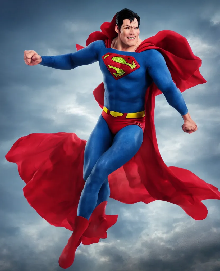 Prompt: photo of an ugly superman, realistic, 8 k