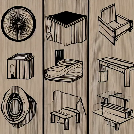 Image similar to modern woodworking, vector art