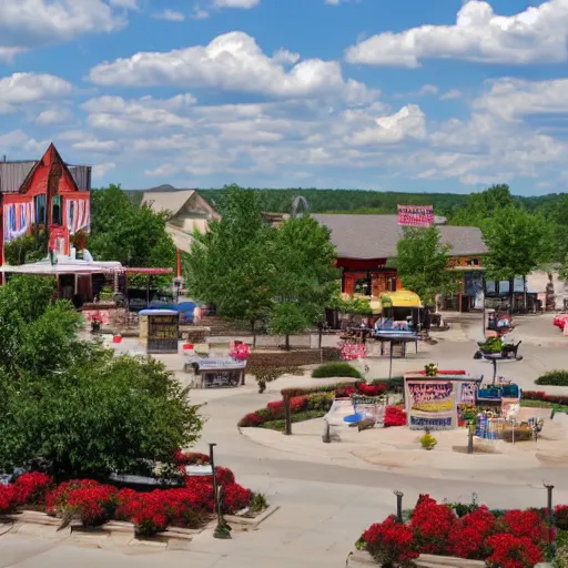 Image similar to The town square of a typical town in Arkansas