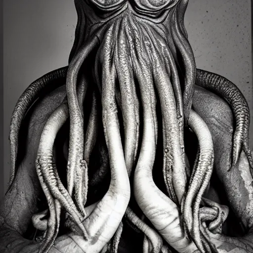 Prompt: professional photo of cthulhu - man