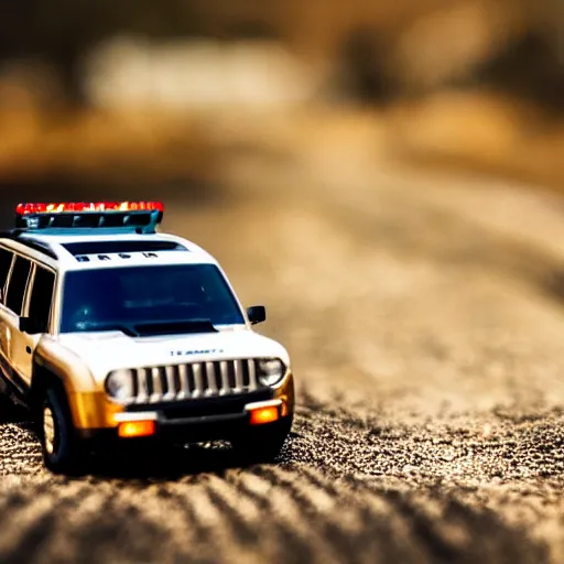 Image similar to Commander, Jeep, micro machines, bokeh, macro photography