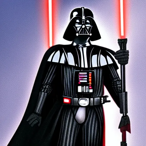 Image similar to darth vader showing masculine abs,