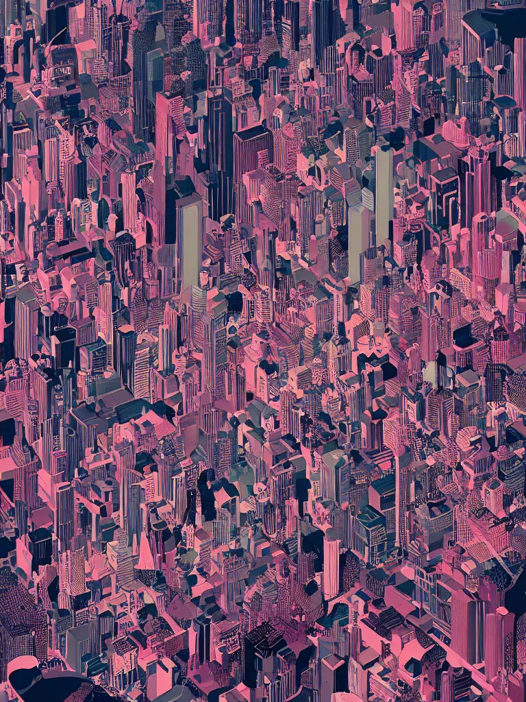 Prompt: alcohol city, Intricate ultradetailed illustration by Tomer Hanuka, by Victo Ngai, by James Gilleard