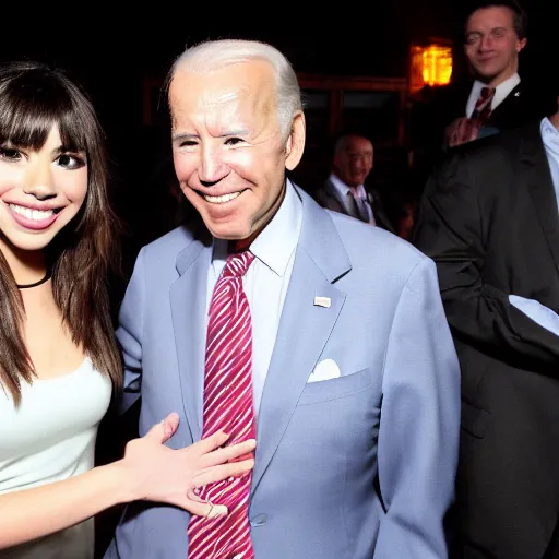 Prompt: carly shay from icarly (2010) meets joe biden