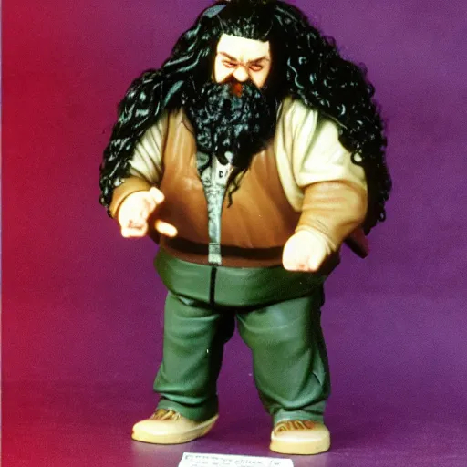 Image similar to hagrid as a wwf hasbro wrestling figure