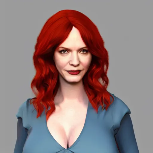 Image similar to christina hendricks as dr strange characters, 3 d render, blender,