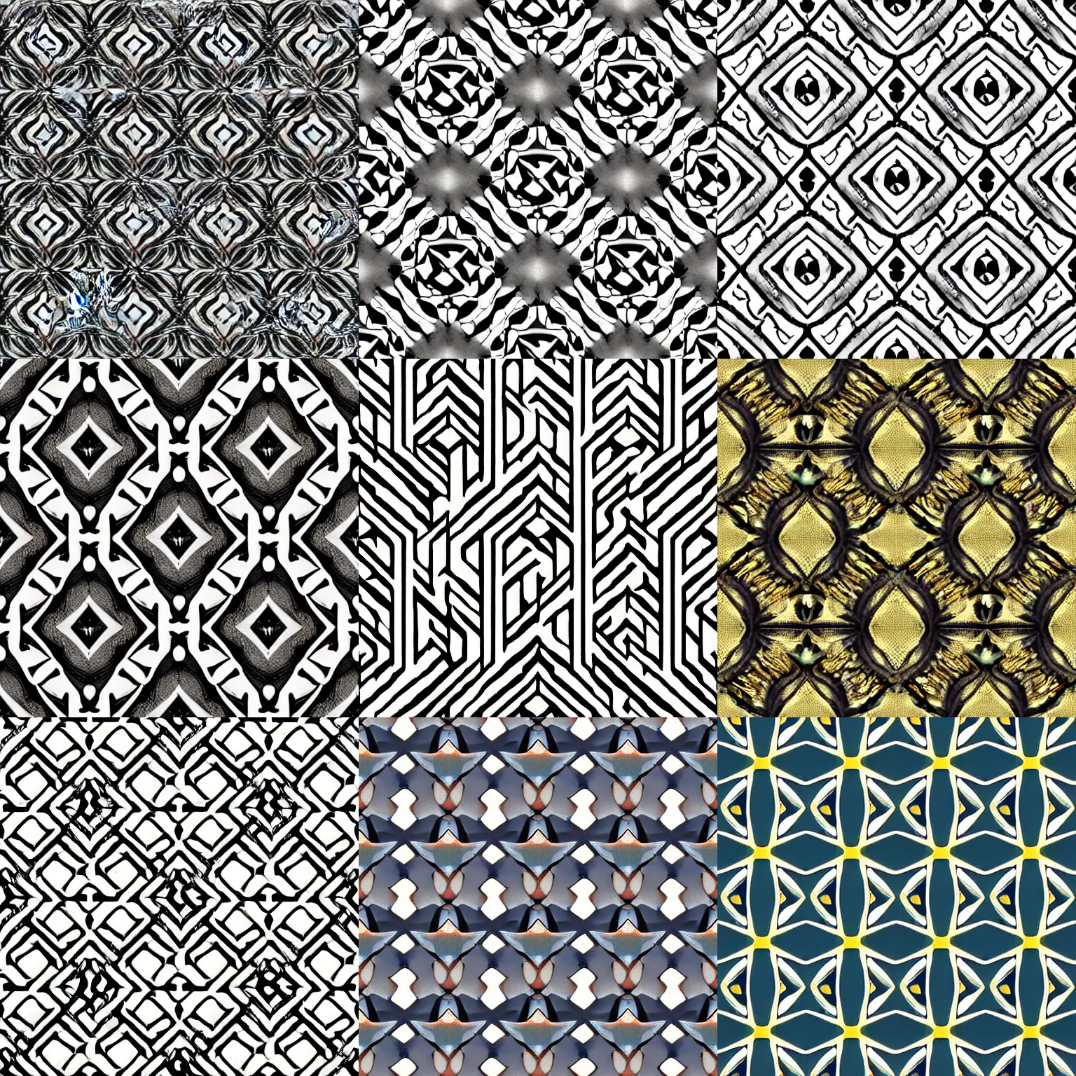 Prompt: seamless texture, geometric pattern by Mc Escher