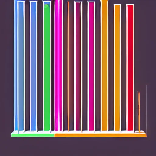 Image similar to a beautiful bar chart featuring harmonic colors