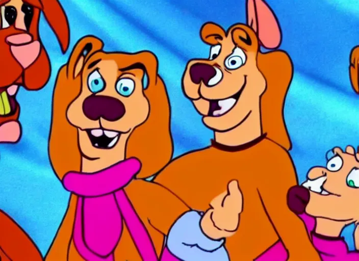 Image similar to scooby doo performing an asmr mouth sounds YouTube video