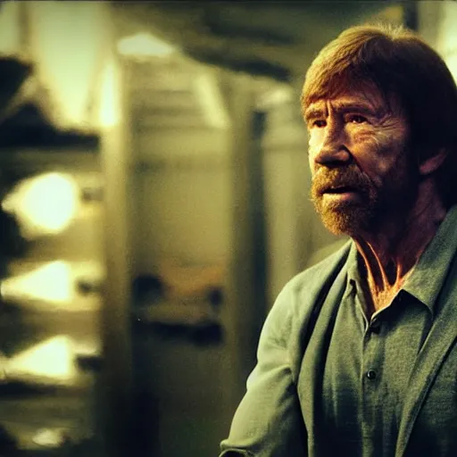 Prompt: chuck norris as a god, weta hyperrealism cinematic lighting and composition