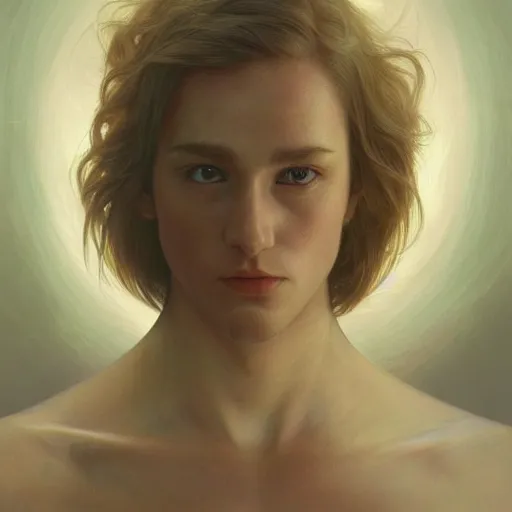 Image similar to Perfectly-centered portrait-photograph of a real life god from heaven, lifelike, super highly detailed, professional digital painting, artstation, concept art, Unreal Engine 5, Photorealism, HD quality, 8k resolution, cinema 4d, 3D, beautiful, cinematic, art by artgerm and greg rutkowski and alphonse mucha and loish and WLOP