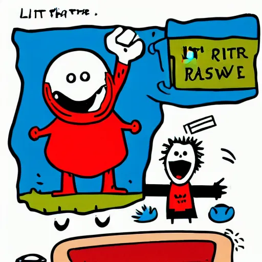 Prompt: little mr screaming mouth by roger hargreaves and jim henson, behance