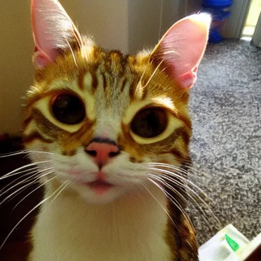 Image similar to selfie of a funny cat