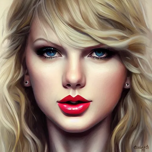 Image similar to portrait of taylor swift by charlie bowater