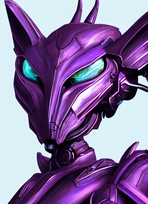 Image similar to cinematic goddess close shot, cosmic sized beautiful stunning elegant hot giant robot mecha female dragon, sharp sleek cyborg dragon head, sharp metal ears, purple eyes, smooth fuschia skin, smooth silver armor, floating in space, epic proportions, epic scale, macro furry, furry art, dragon art, goddess art, giantess art, warframe fanart, furaffinity, octane