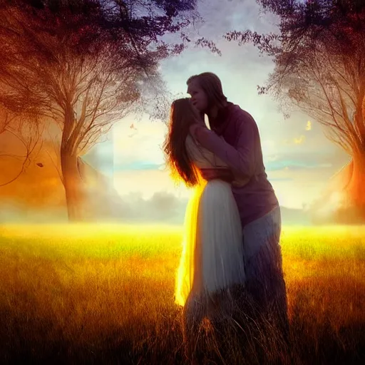 a fantastic dreamy image of a vision of a couple | Stable Diffusion