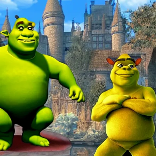 Image similar to shrek as a Nintendo 64 character