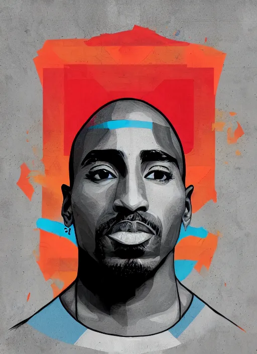 Image similar to symmetry!! portrait of tupac shakur by sachin teng, organic, cables, matte painting, geometric shapes, hard edges! graffiti, street art