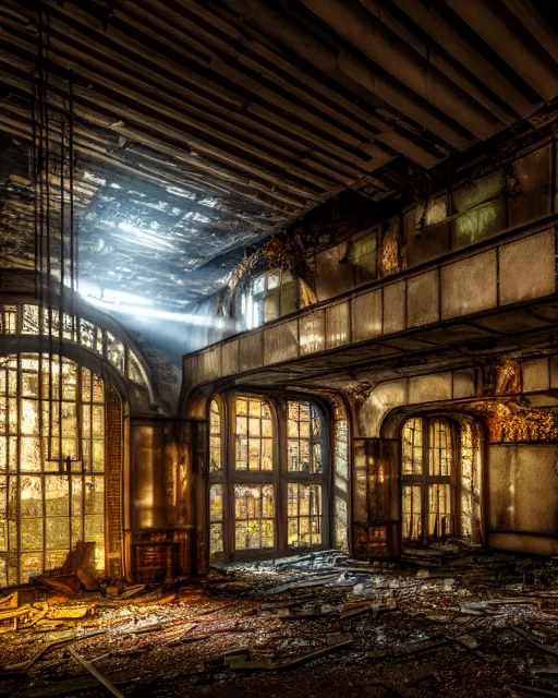 Prompt: a beautiful ultradetailed rendering of unfinished building building chapel nature urbex abandoned industrial architecture by adolf loos, myst scumm bar reclaimed by nature lightpaint, archdaily, wallpaper, highly detailed, trending on artstation.