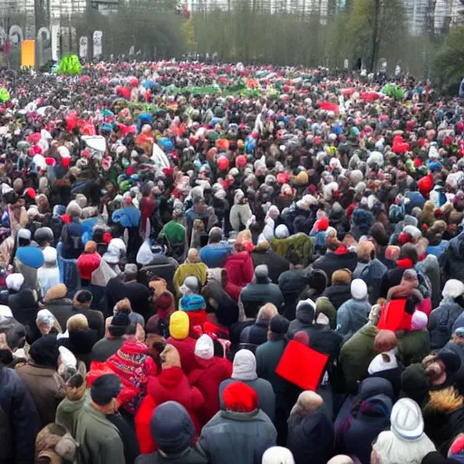 Image similar to A typical Belarusian protest