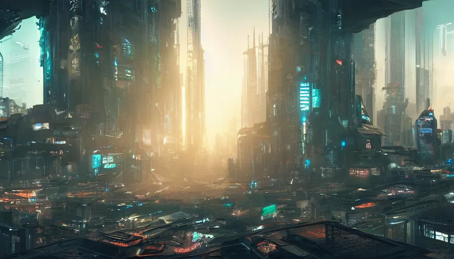 Image similar to 3 d rendering of futuristic cyberpunk city, cgsociety, 4 k, ultra detailed