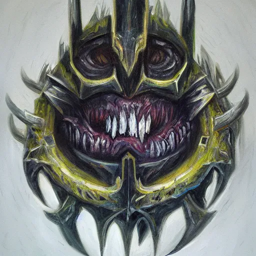Image similar to portrait of Chaos Eater from Dark Souls, oil on canvas