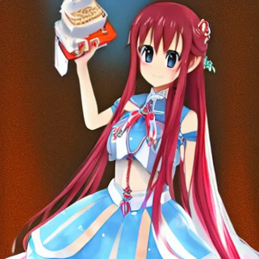 Prompt: yuuki asuna in her wedding dress, extremely long hair, nintendo 64