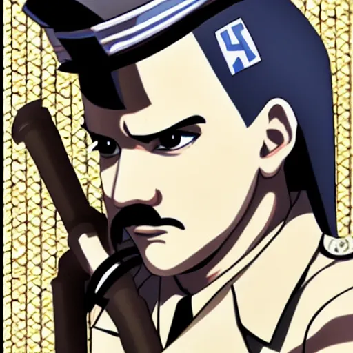 Image similar to hitler, anime art style