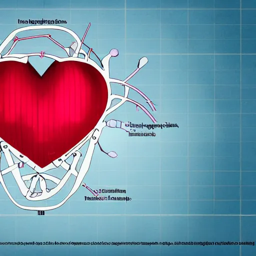 Prompt: A mechanical heart, diagram