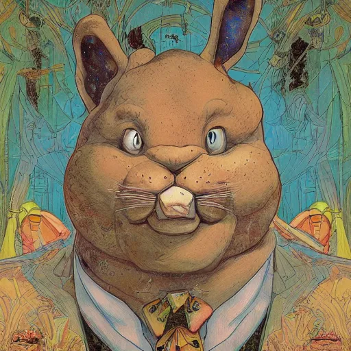 Image similar to beautiful epic painting of Big Chungus, by james jean