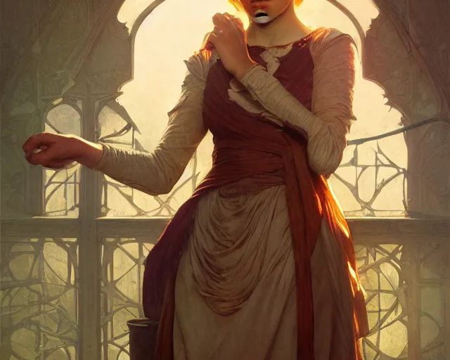 Image similar to photography of elizabeth shippen green, deep focus, d & d, fantasy, intricate, elegant, highly detailed, digital painting, artstation, concept art, matte, sharp focus, illustration, hearthstone, art by artgerm and greg rutkowski and alphonse mucha