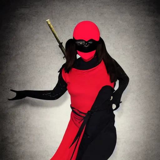 Prompt: dangerous female ninja