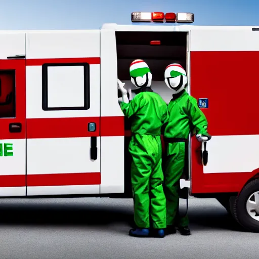 Image similar to anthropomorphic ambulance, high resolution photo