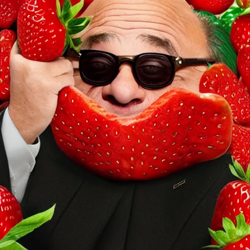 Image similar to danny devito as strawberry