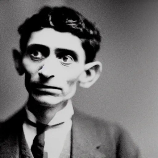 Prompt: franz kafka as a zombie, 19th century photography