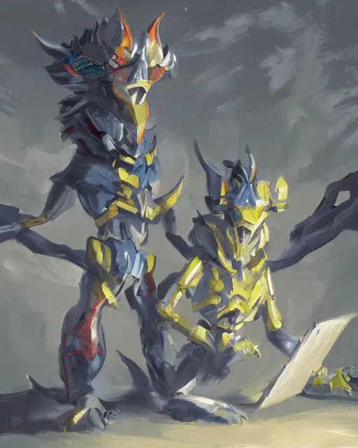 Image similar to a concept painting of sd ai and dall - e ai testing their painting abilities