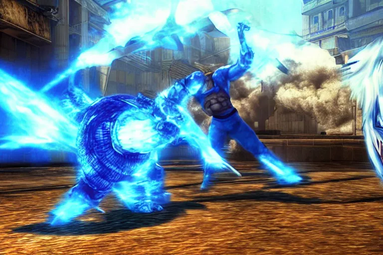 Image similar to “ a screenshot of blastoise in devil may cry 3 ”