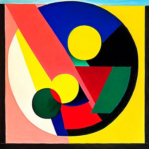 Image similar to melancholic complex suprematism painting of quetzalcoatl working on an sphere machine in height by malevich, throwing hard long shadows in complex construct room by oskar schlemmer, edward hopper vibe, liminal space, oil on canvas
