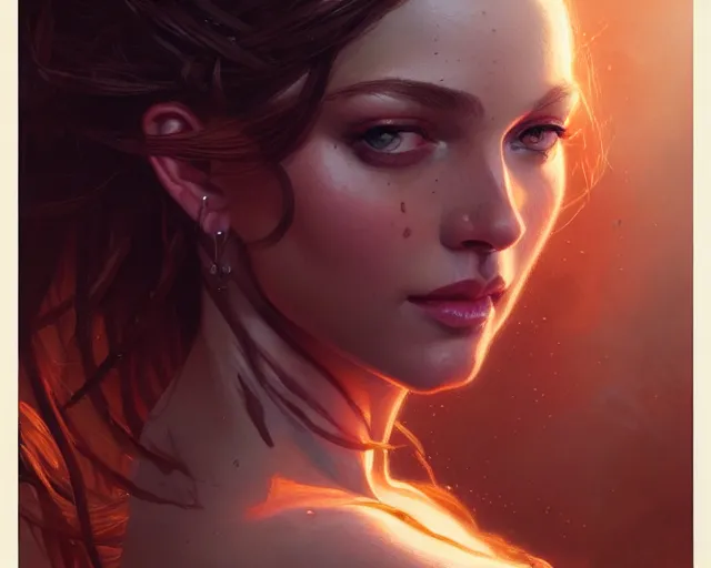 Image similar to portrait of a seductive and powerful aphrodite, detailed intricate illustration, detailed illustration, hd, 4 k, digital art, overdetailed art, by greg rutkowski, by loish, complementing colors, trending on artstation, deviantart