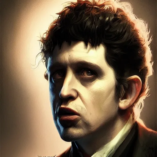 Image similar to shane mcgowan from the pogues, highly detailed, digital painting, artstation, concept art, sharp focus, illustration, cinematic lighting, art by artgerm and greg rutkowski